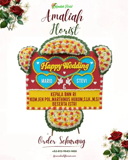 Papan Bunga Pernikahan Ngantungan
